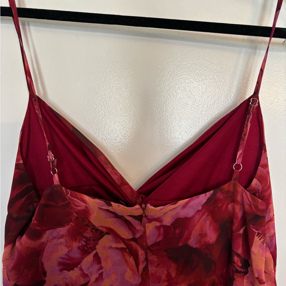 Lulu's Floral Maxi Slip Dress in Berry and Mauve - Picture 5 of 6
